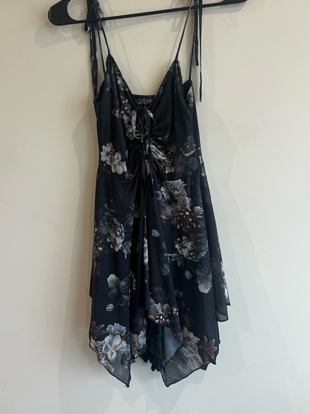 Widow Black Floral Mini Dress